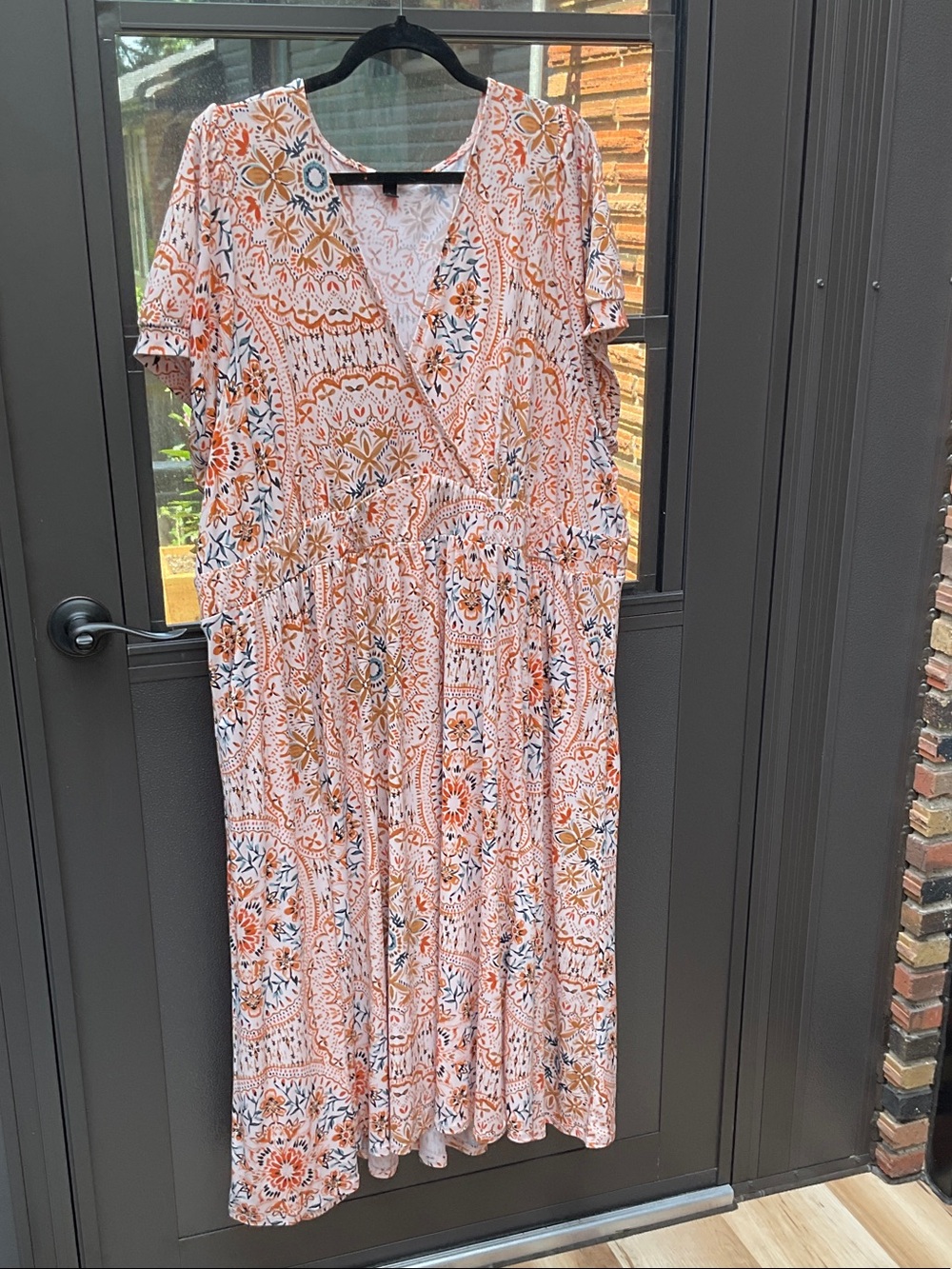 torrid Peach and White Floral Print Maxi Dress